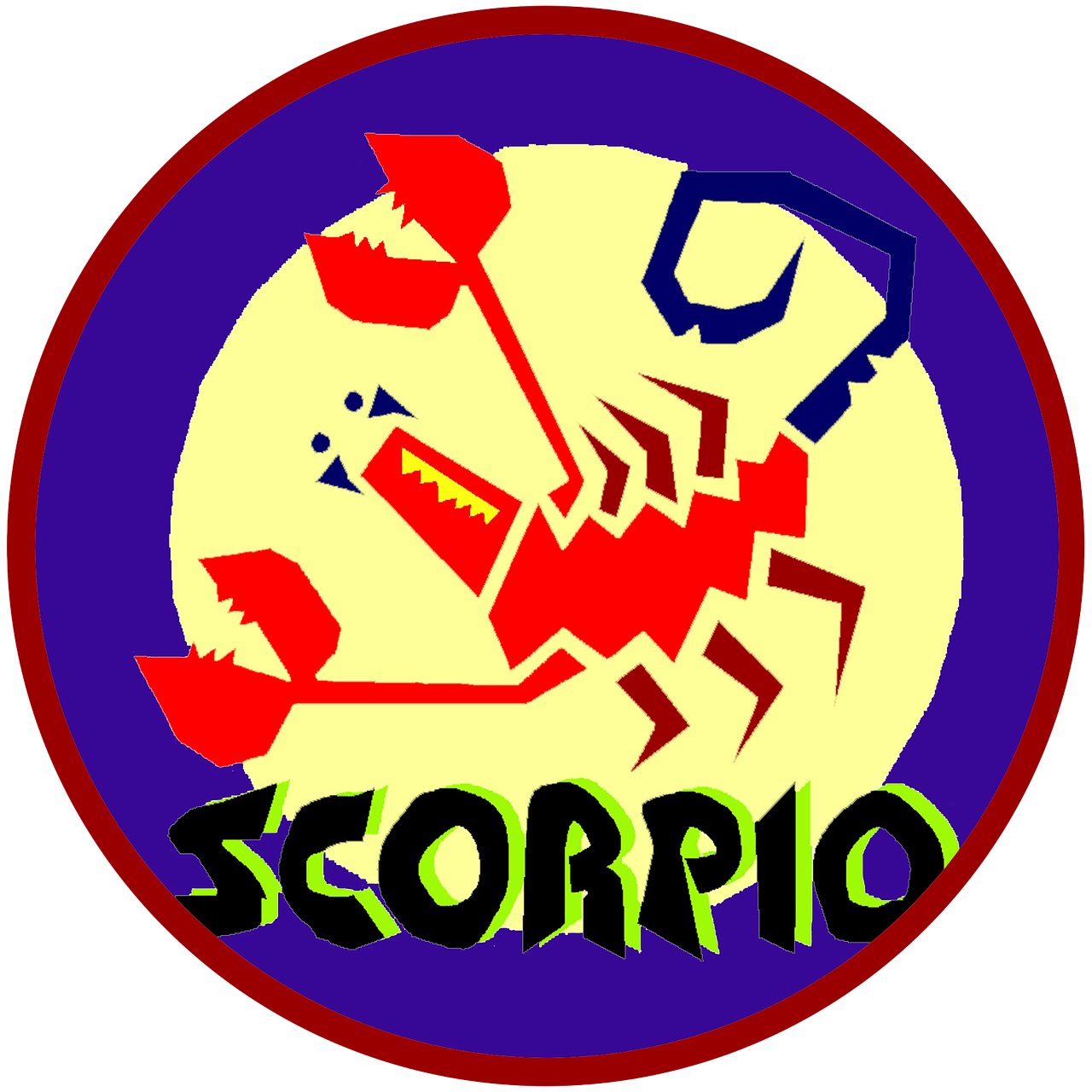 Skorpionas, Skorpionas, Astrologija, Zodiako, Horoskopas, Ženklas, Astronomija, Simbolis, Spalvinga, Mėlynas