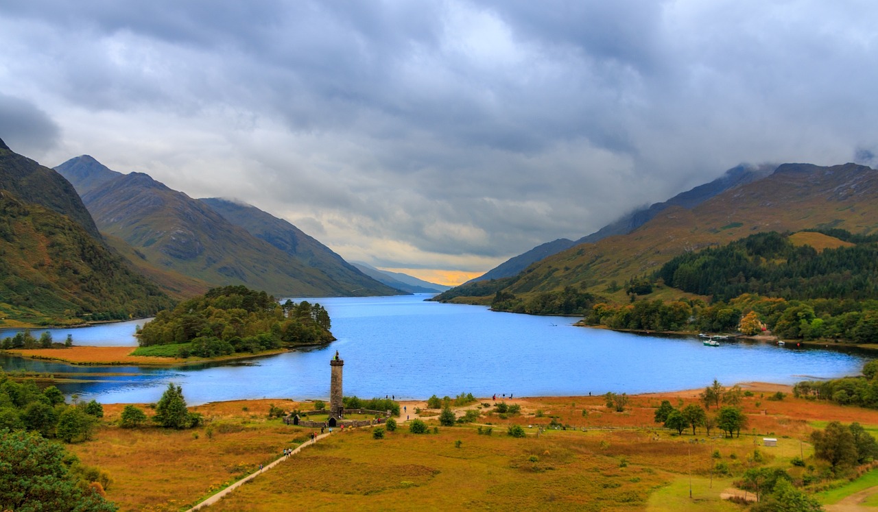 Škotija, Ežeras, Ežerai, Loch, Gamta, Vanduo, Glenfinnan, Anglija, Žalias, Nemokamos Nuotraukos