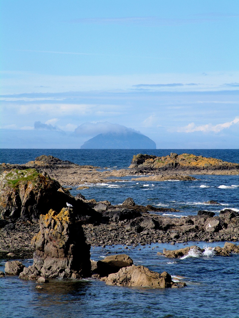 Škotija, Ayrshire, Ailsa Craig, Vanduo, Jūra, Ežeras, Akmenys, Uolos, Nemokamos Nuotraukos,  Nemokama Licenzija