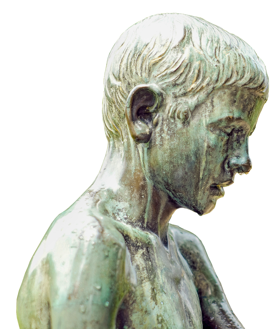 Skulptūra, Bronza, Vaikas, Berniukas, Gedulas, Parkas, Freiburgas, Metalas, Menas, Statula