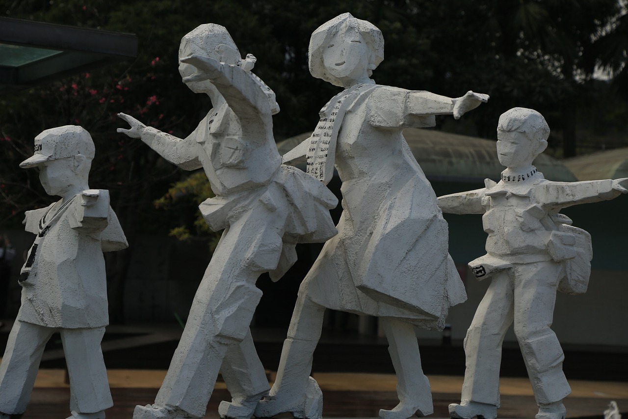 Skulptūra, Zhu Ming, Vaikai, Nemokamos Nuotraukos,  Nemokama Licenzija