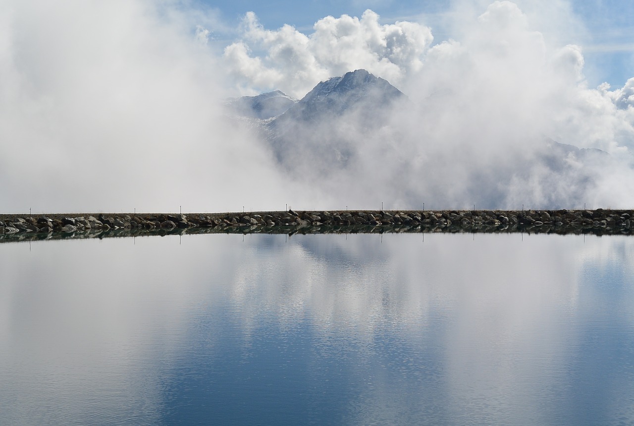 Scuolas, Ežeras, Debesys, Veidrodis, Kraštovaizdis, Graubünden, Dangus, Engadin, Nemokamos Nuotraukos,  Nemokama Licenzija