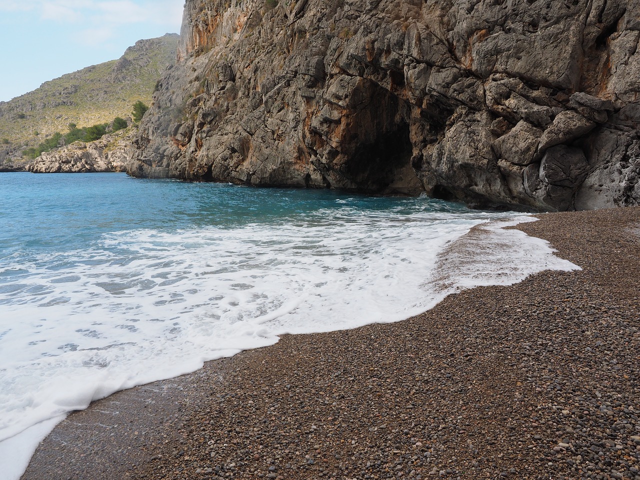 Jūra, Banga, Papludimys, Žvyro Paplūdimys, Akmenukas, Užsakytas, Sa Kalobra, Kalio Bosas, Serra De Tramuntana, Juros Įlanka