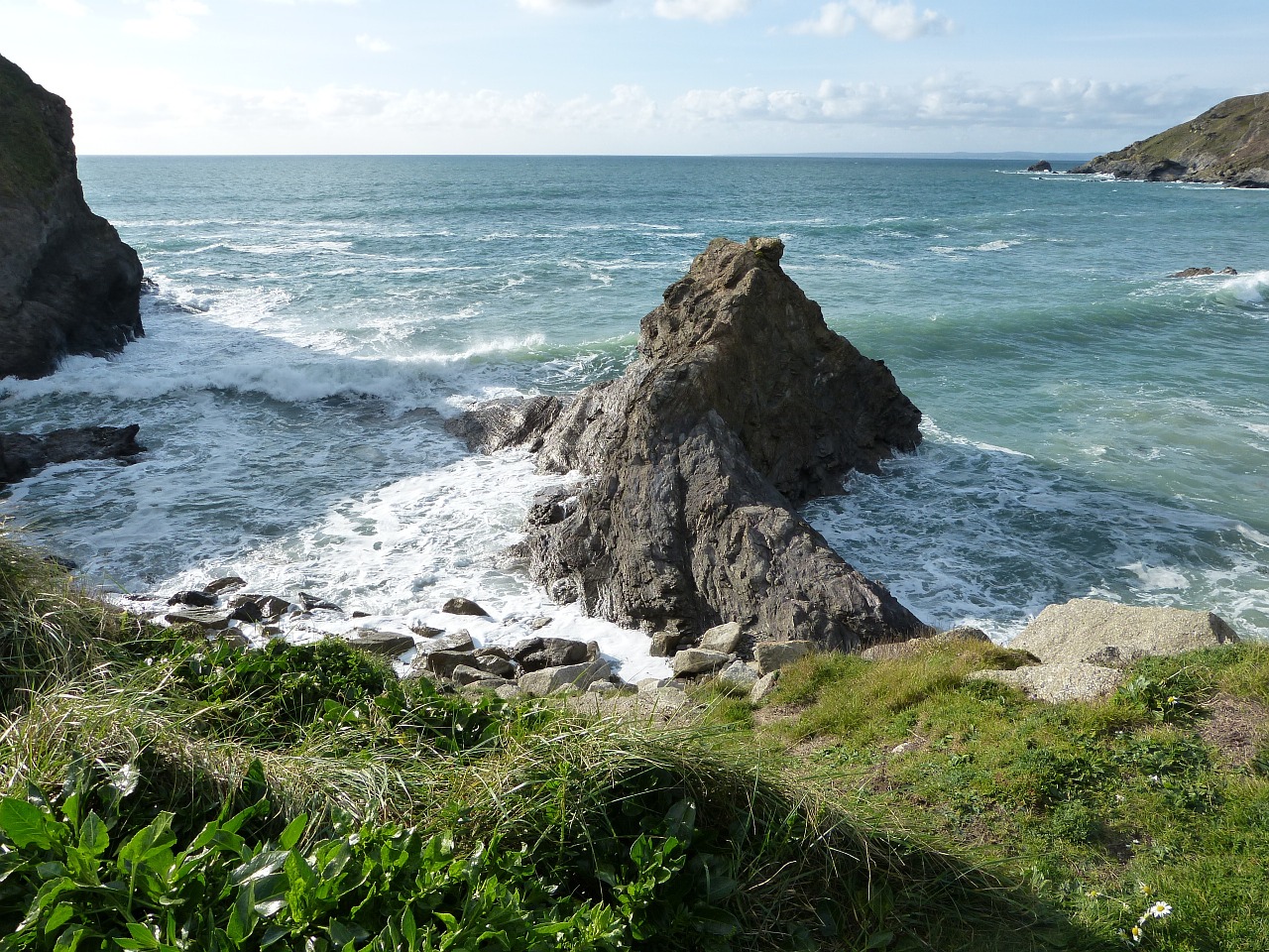 Akmenys, Pakrantė, Cornwall, Jūra, Banga, Krantas, Didelis Potvynis, Atoslūgis, Nemokamos Nuotraukos,  Nemokama Licenzija