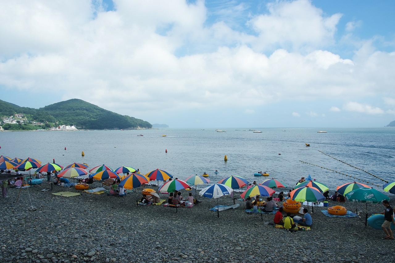 Jūra, Korėja, Tongyeong, Kelionė, Vandenynas, Kranto, Paskirties Vietos, Horizontas, Scena, Asian