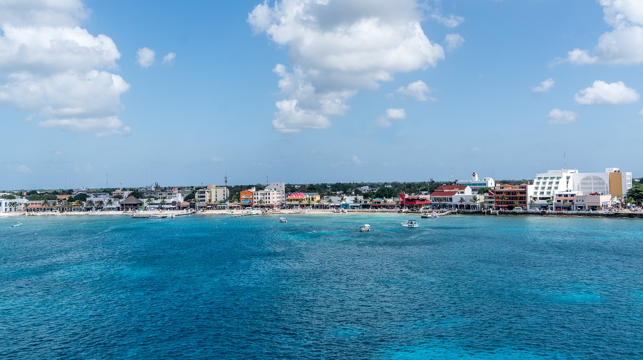 Jūra,  Vanduo,  Kelionė,  Panoraminis,  Dangus,  Debesys,  Cozumel,  Meksika,  Kraštovaizdis,  Saulės Šviesa