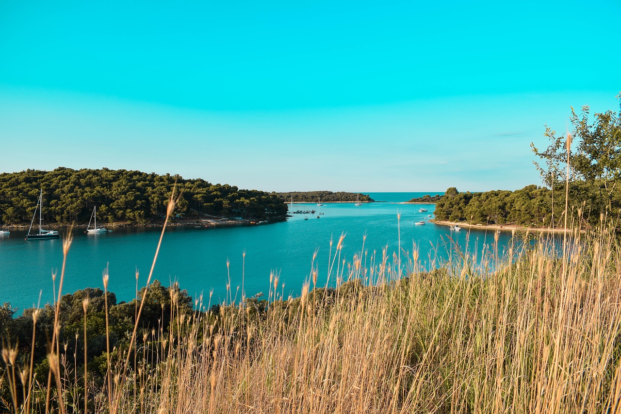 Jūra,  Viduržemio Jūros,  Kroatija,  Istria,  Pula,  Sala,  Turkis,  Mėlyna,  Dangus,  Vandens