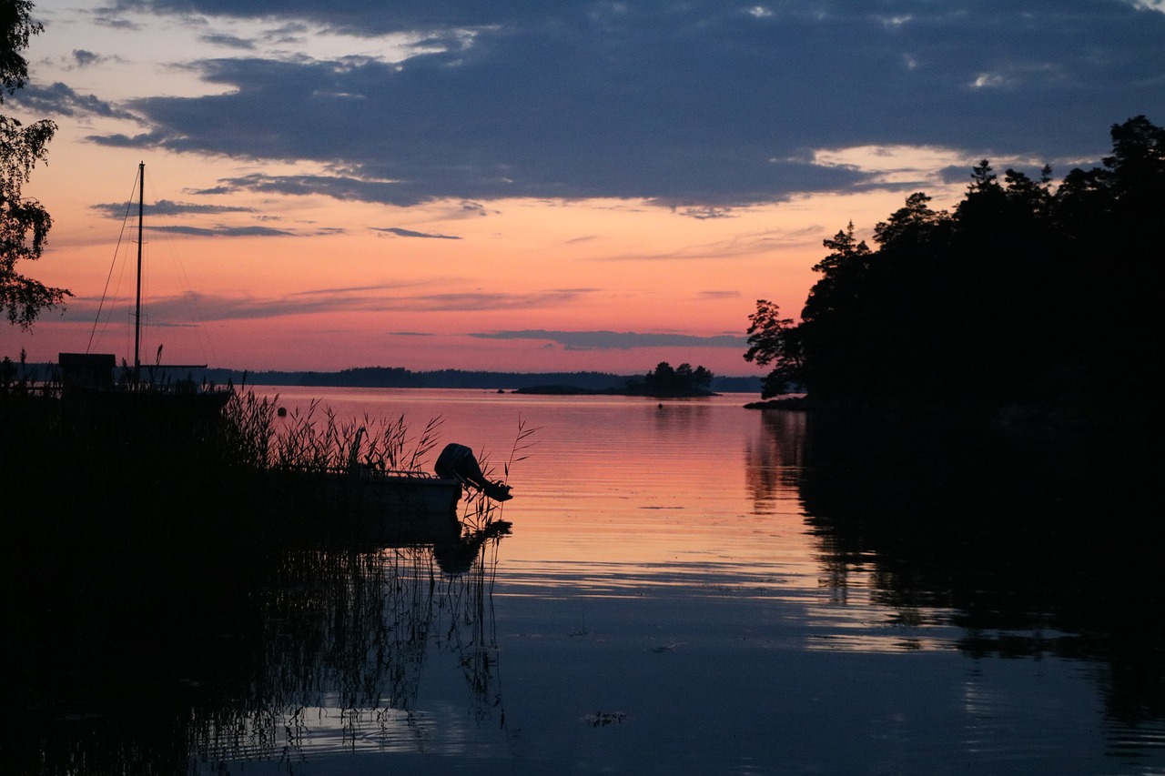 Jūra,  Saulėlydžio,  Marina,  Suomių,  Archipelagas,  Debesys,  Dangus, Nemokamos Nuotraukos,  Nemokama Licenzija