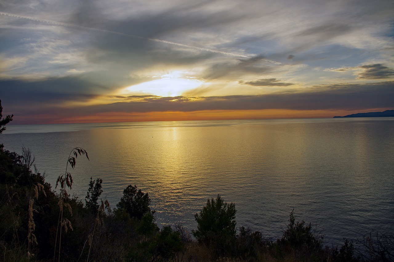 Jūra,  Saulėlydžio,  Sutemos,  Vakare,  Vidurdienį,  Twilight,  Apšvietimas,  Italija,  Spalvos, Nemokamos Nuotraukos