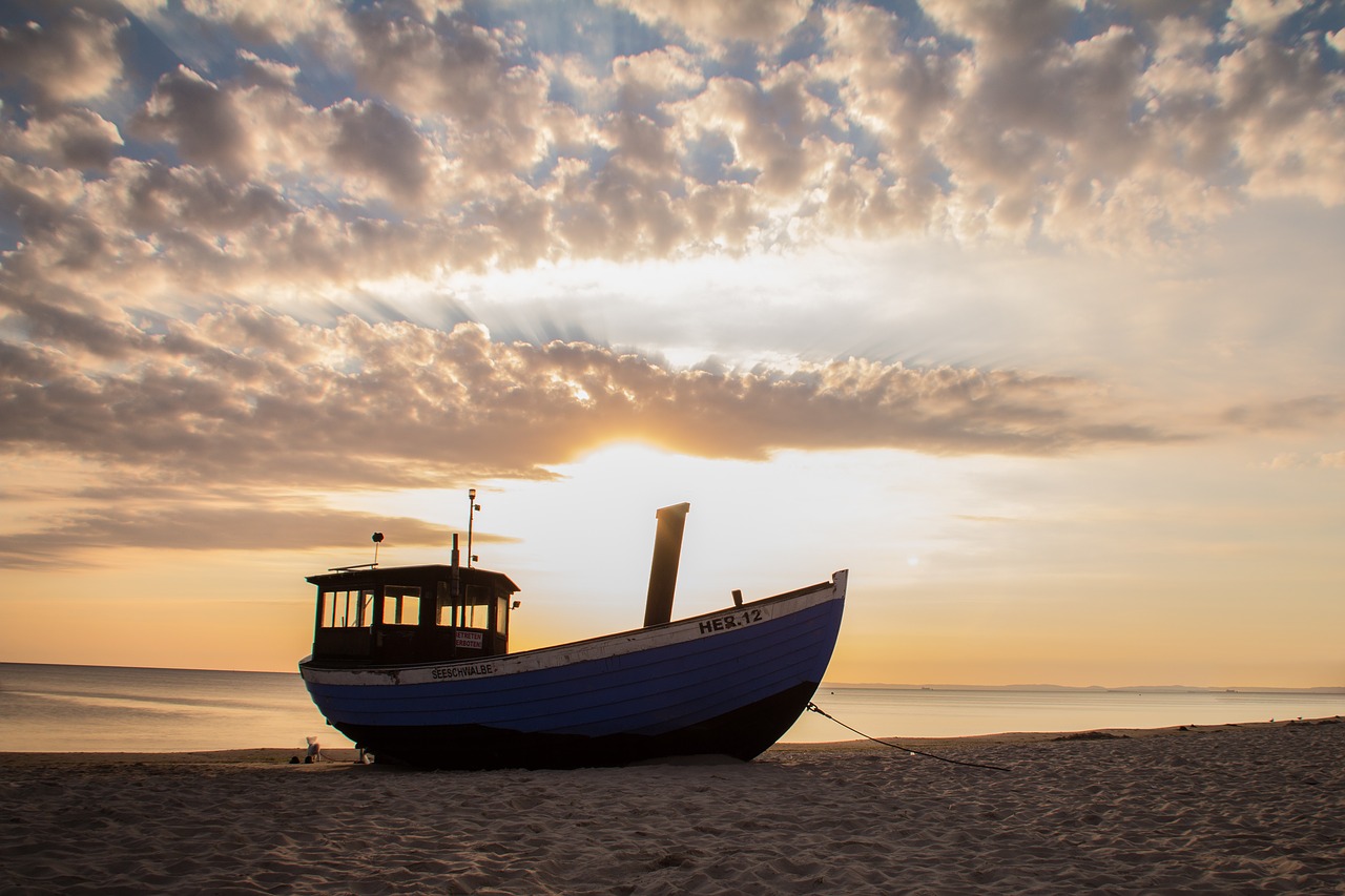 Jūros Tiltas, Heringsdorf, Sala, Usedom, Sala Usedom, Laivas, Boot, Pjaustytuvas, Vakarų Pomeranija, Papludimys