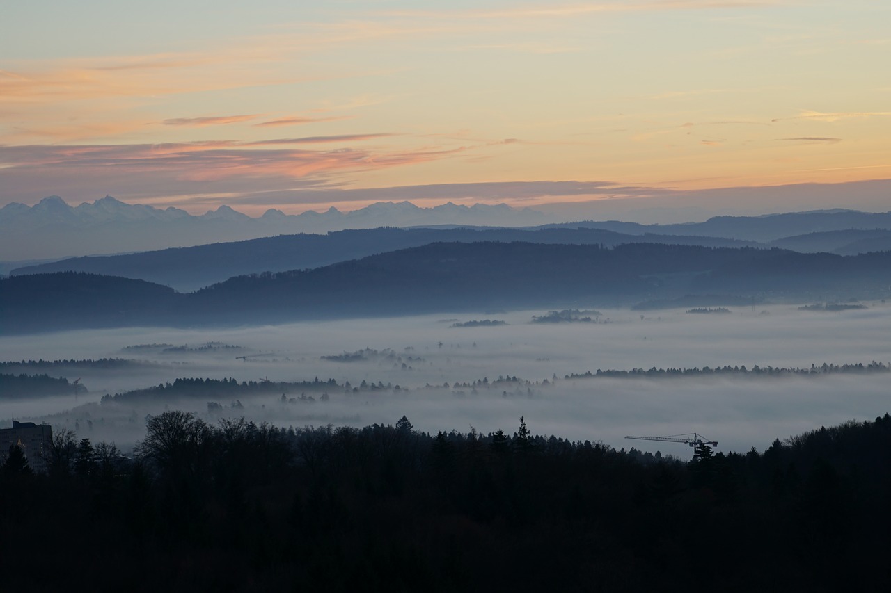 Jūros Rūkas, Abendstimmung, Alpių, Nemokamos Nuotraukos,  Nemokama Licenzija