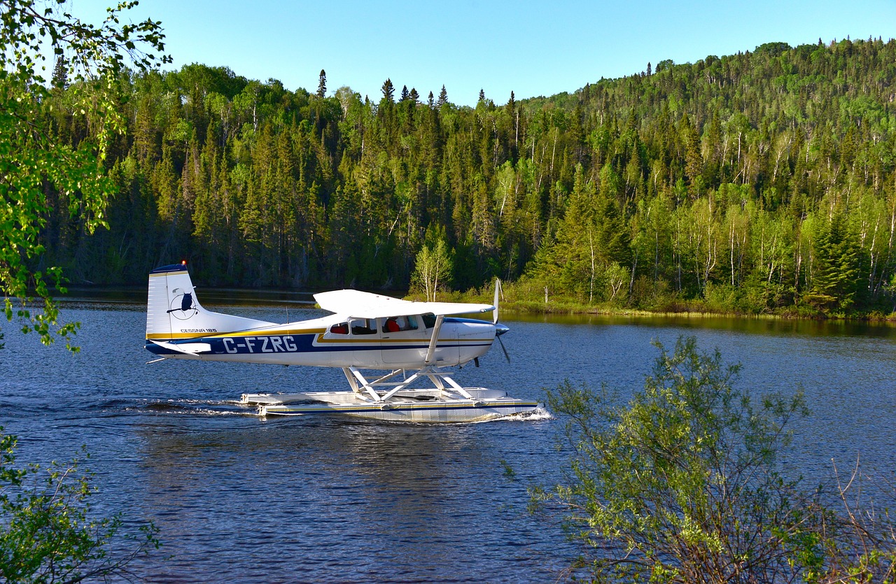 Seaplane,  Pobūdį,  Ežeras,  Vandens,  Kraštovaizdis,  Medžiai,  Šventė,  Kvebekas,  Kanada, Nemokamos Nuotraukos