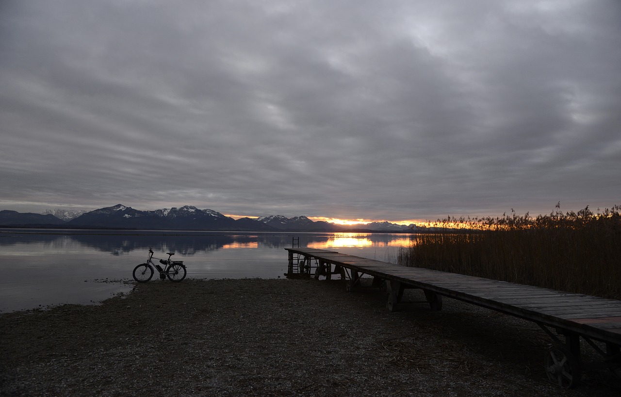 Jūros Dugnas, Ežeras, Gamta, Bavarija, Chiemsee, Nuotaika, Vanduo, Vandenys, Abendstimmung, Internetas