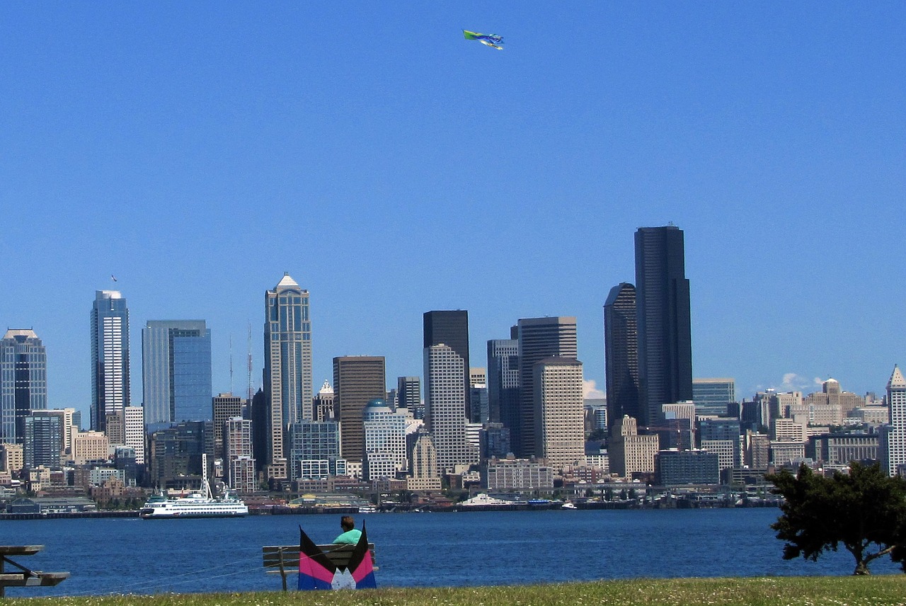 Seattle, Ramiojo Vandenyno Šiaurės Vakarus, Kranto, Panorama, Nemokamos Nuotraukos,  Nemokama Licenzija