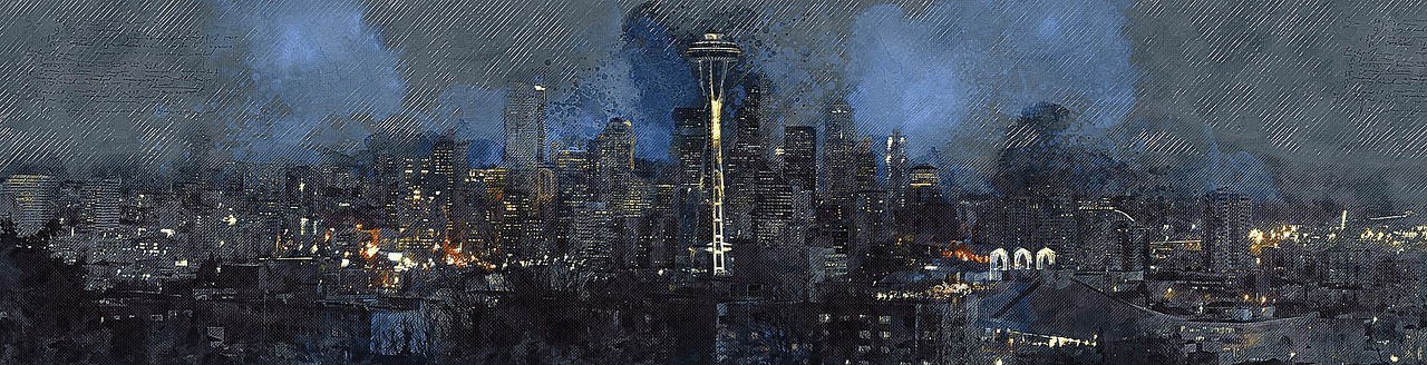 Seattle, Vašingtonas, Usa, Panorama, Miestas, Amerikietis, Vašingtono Valstija, Centro, Horizontalus, Seattle Skyline