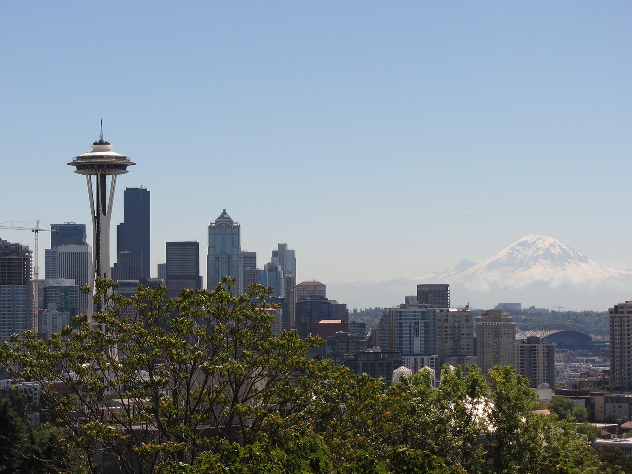 Seattle, Miestas, Miesto Panorama, Amerikietis, Dangus, Vašingtono Valstija, Metropolis, Dangoraižis, Nemokamos Nuotraukos,  Nemokama Licenzija