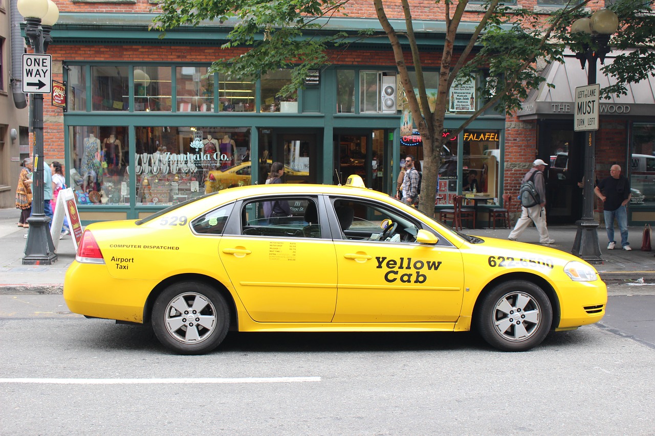 Seattle, Taksi, Geltonas Automobilis, Nemokamos Nuotraukos,  Nemokama Licenzija