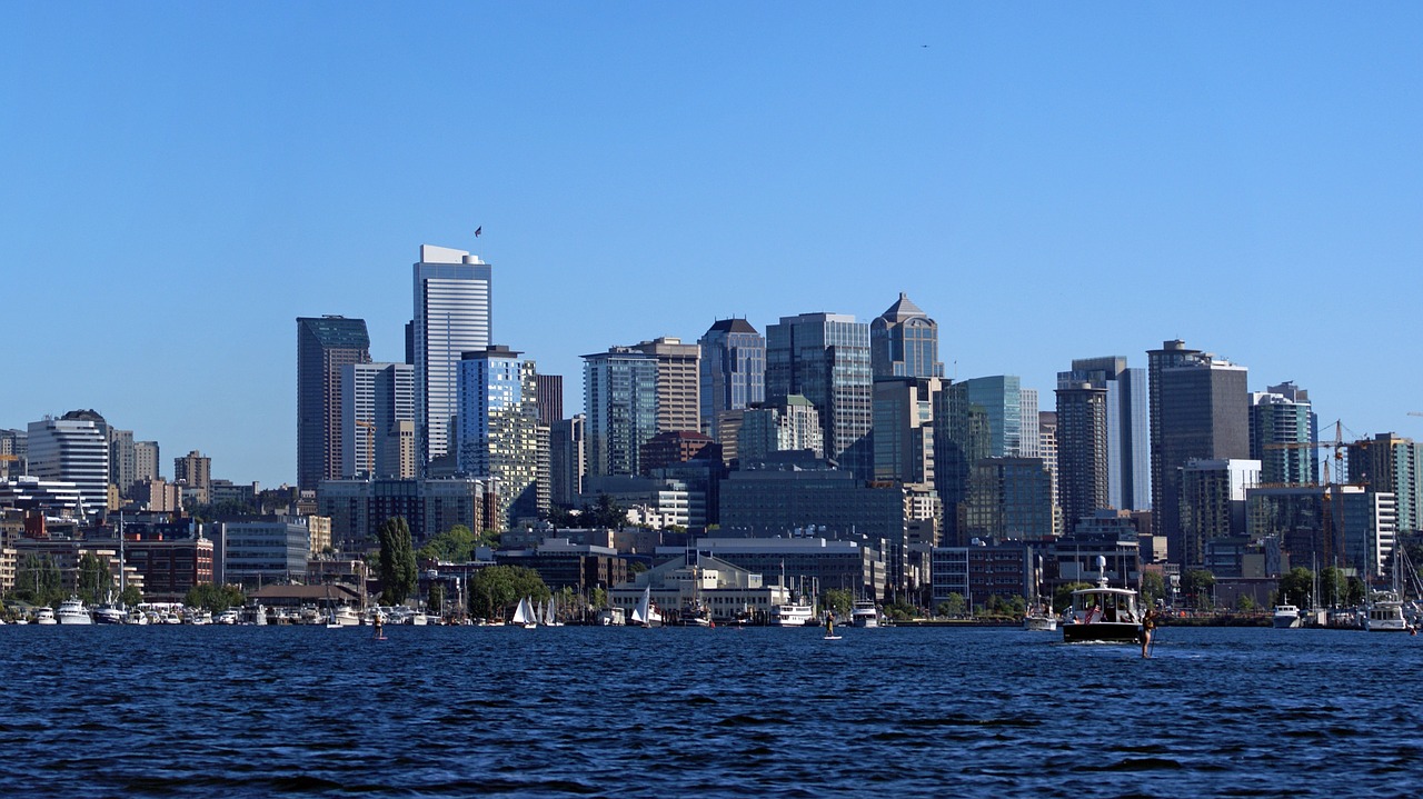 Seattle Skyline,  Ežero Sąjunga,  Vašingtonas, Nemokamos Nuotraukos,  Nemokama Licenzija