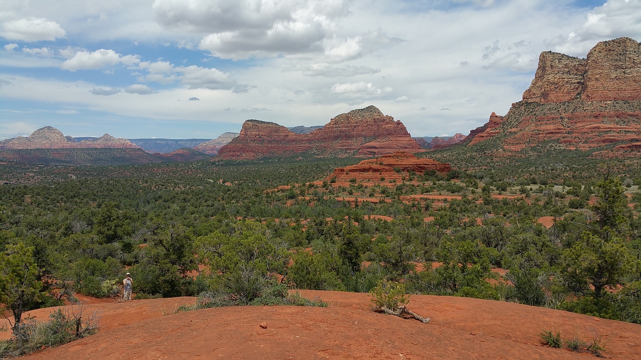 Sedona, Akmenys, Kraštovaizdis, Arizona, Raudona, Dangus, Gamta, Pietvakarius, Vaizdingas, Smiltainis