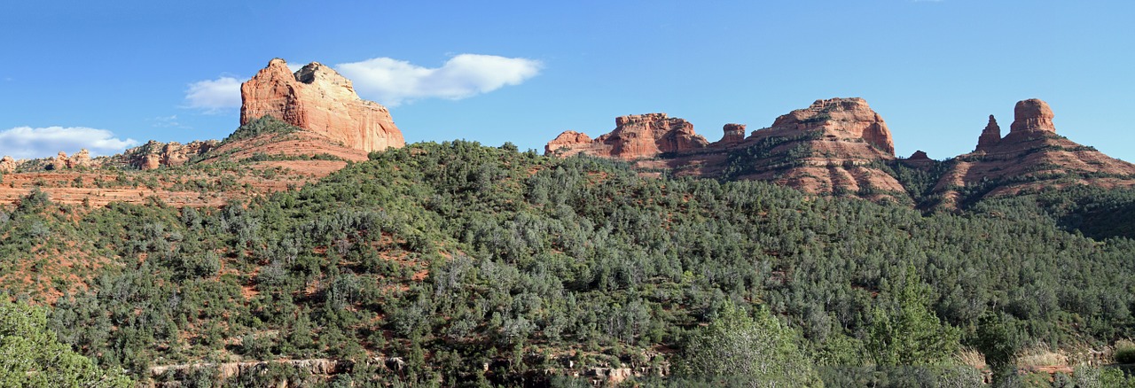 Sedona, Arizona, Raudonos Uolos, Buttes, Dykuma, Usa, Rokas, Kanjonas, Formavimas, Panorama