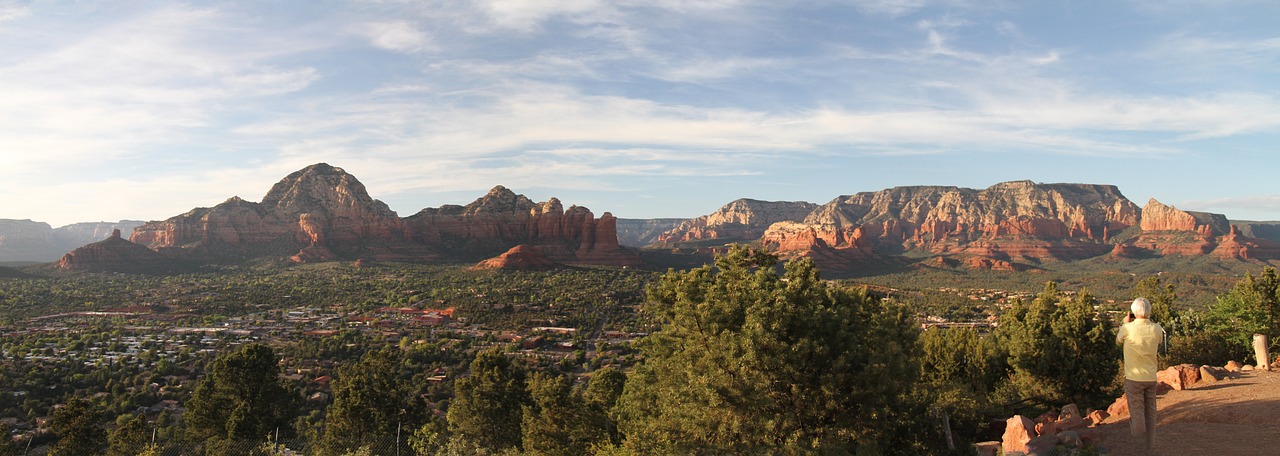 Sedona, Arizona, Raudonos Uolos, Buttes, Dykuma, Usa, Rokas, Kanjonas, Formavimas, Panorama