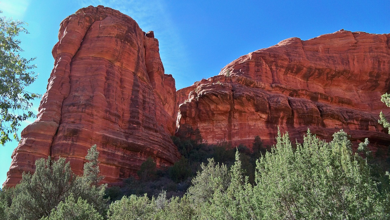 Sedona, Raudona Roko, Arizona, Kraštovaizdis, Dangus, Kelionė, Gamta, Kanjonas, Vaizdingas, Lauke