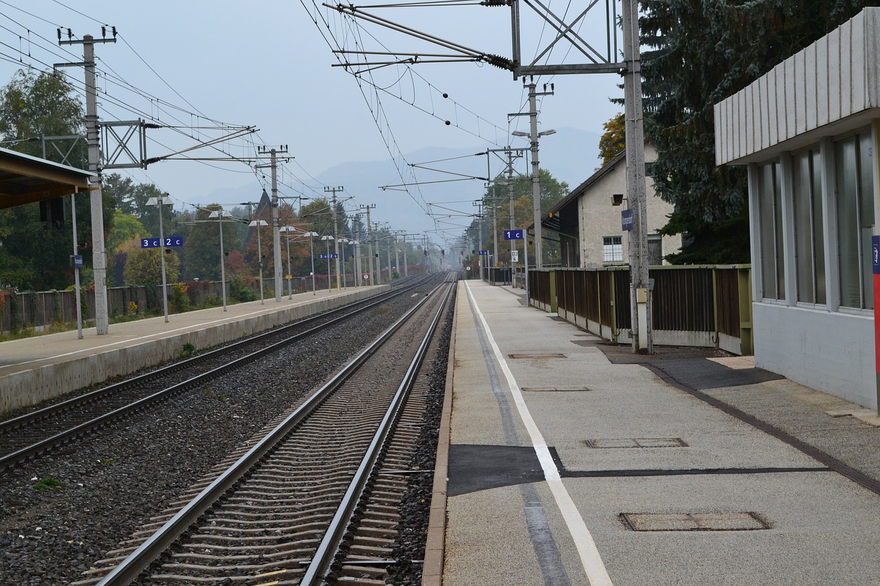 Atrodė, Geležinkelis, Gleise, Trasa, Traukinys, Eismas, Tiesiog, Karintija, Krumpendorf, Traukinių Stotis