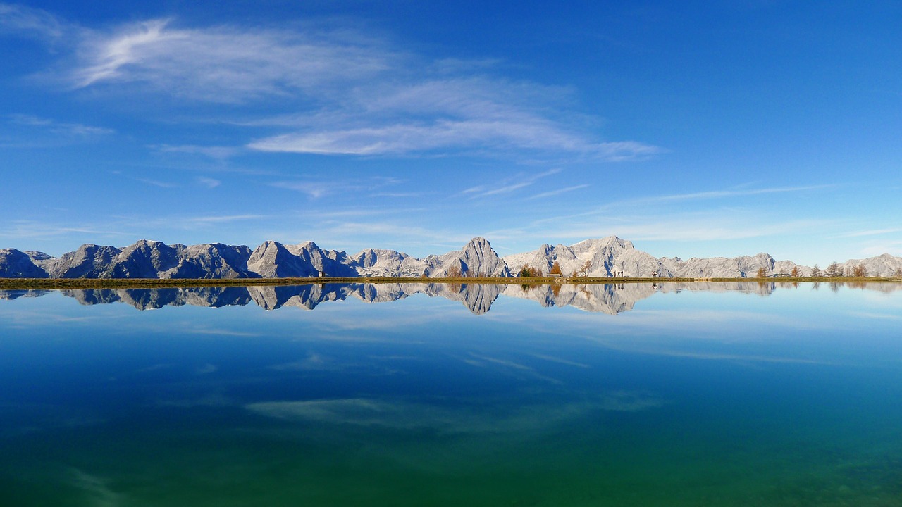 Seespiegelung, Vandens Atspindys, Veidrodinis Ežeras, Ruduo, Rudens Nuotaika, Bergsee, Hinterstoder, Nemokamos Nuotraukos,  Nemokama Licenzija