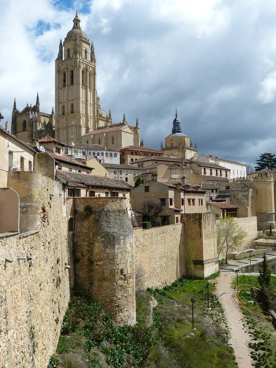 Segovia, Ispanija, Kastilija, Katedra, Bažnyčia, Gotika, Senamiestis, Istoriškai, Siena, Miesto Siena