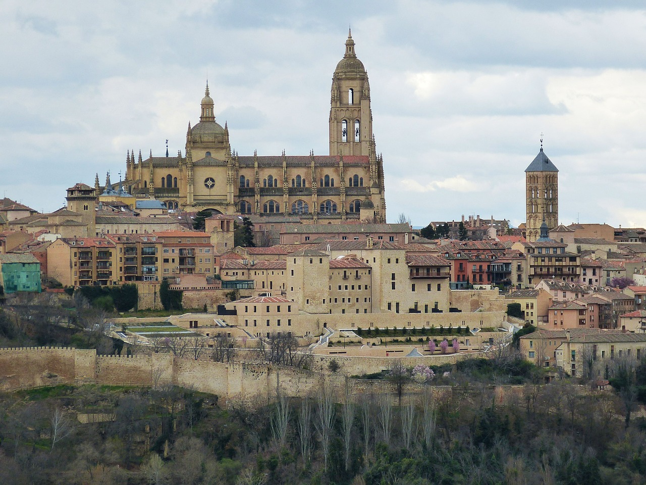 Segovia, Ispanija, Senamiestis, Kastilija, Istoriškai, Pastatas, Bokštas, Pasaulinis Paveldas, Bažnyčia, Katedra