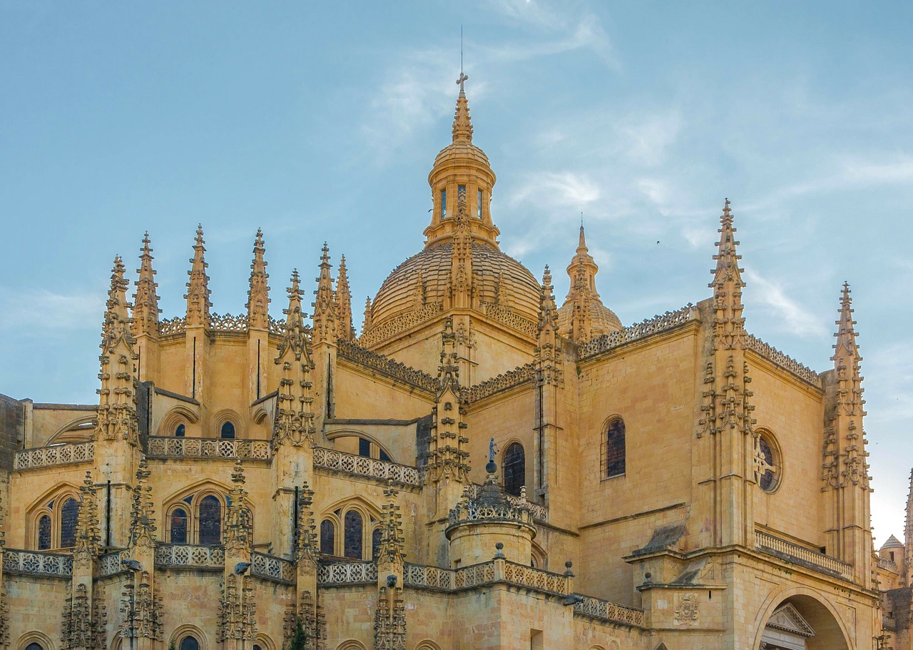 Segovia, Ispanija, Katedra, Bažnyčia, Pastatai, Struktūra, Architektūra, Eksterjeras, Orientyras, Istorinis