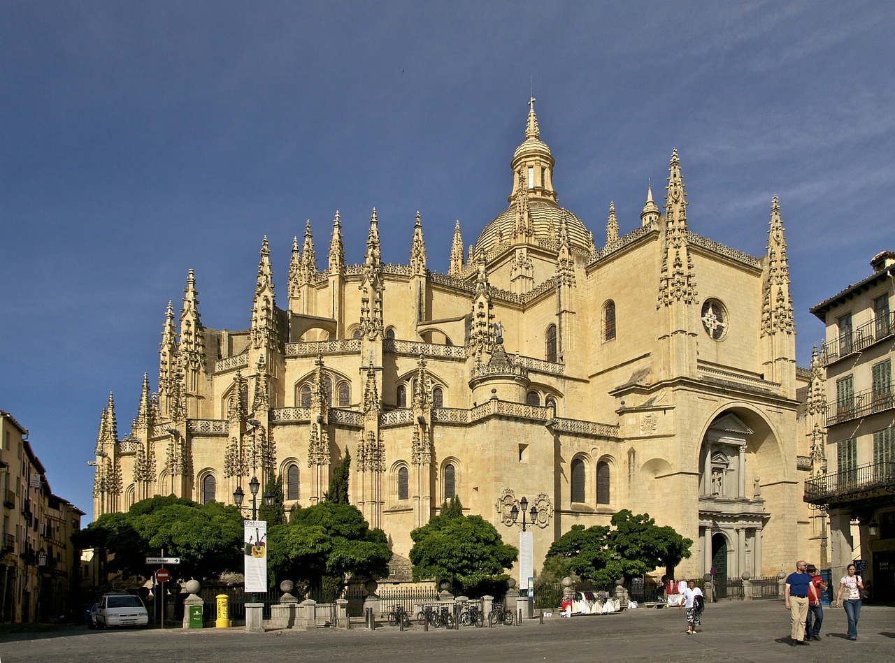 Segovia, Ispanija, Katedra, Spiers, Pastatai, Architektūra, Orientyras, Istorinis, Paskirties Vietos, Dangus