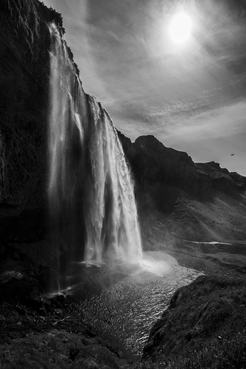 Seljalandsfoss, Krioklys, Iceland, Infraraudonieji Spinduliai , Nemokamos Nuotraukos,  Nemokama Licenzija