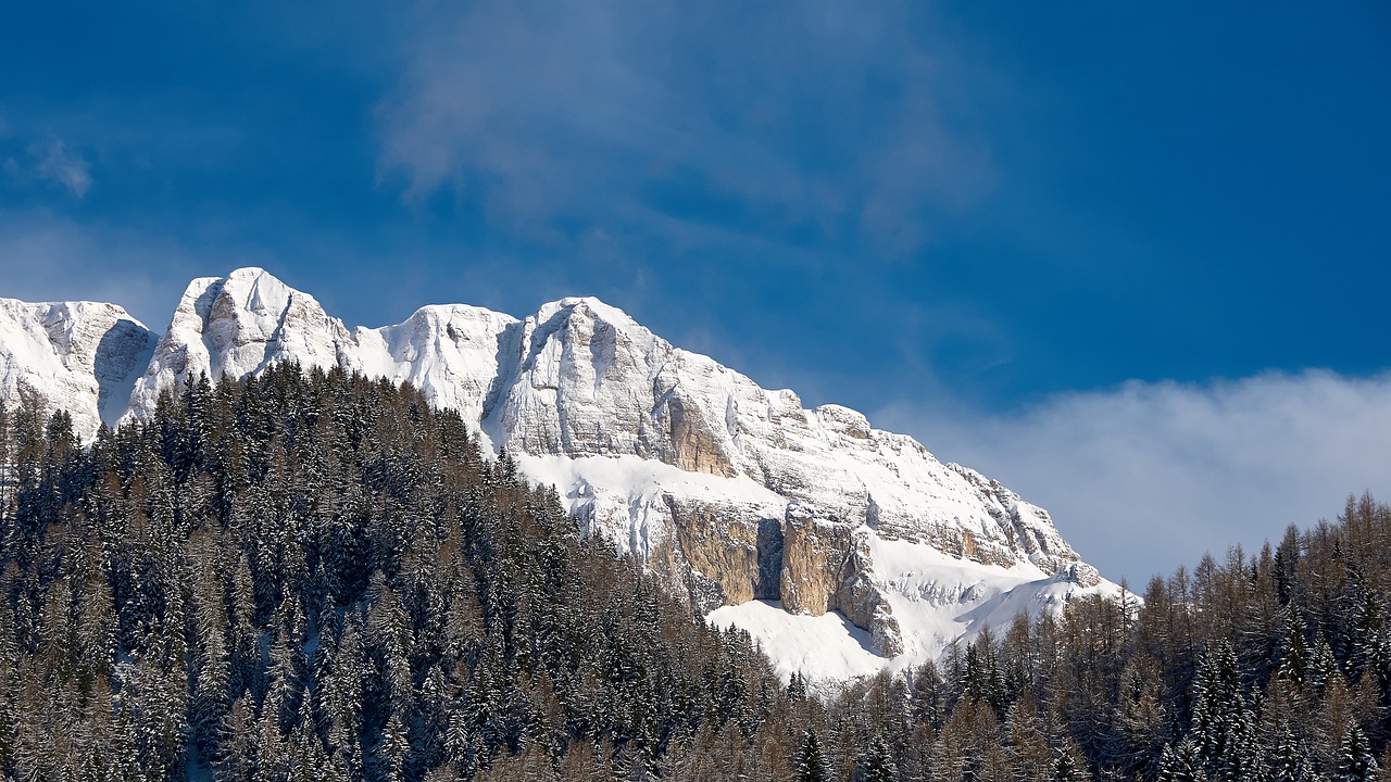 Sella Grupė, Žiema, Sellaronda, Žiemą, Dolomitai, Alpių, Kalnai, Mėlyna Balta, South Tyrol, Sella