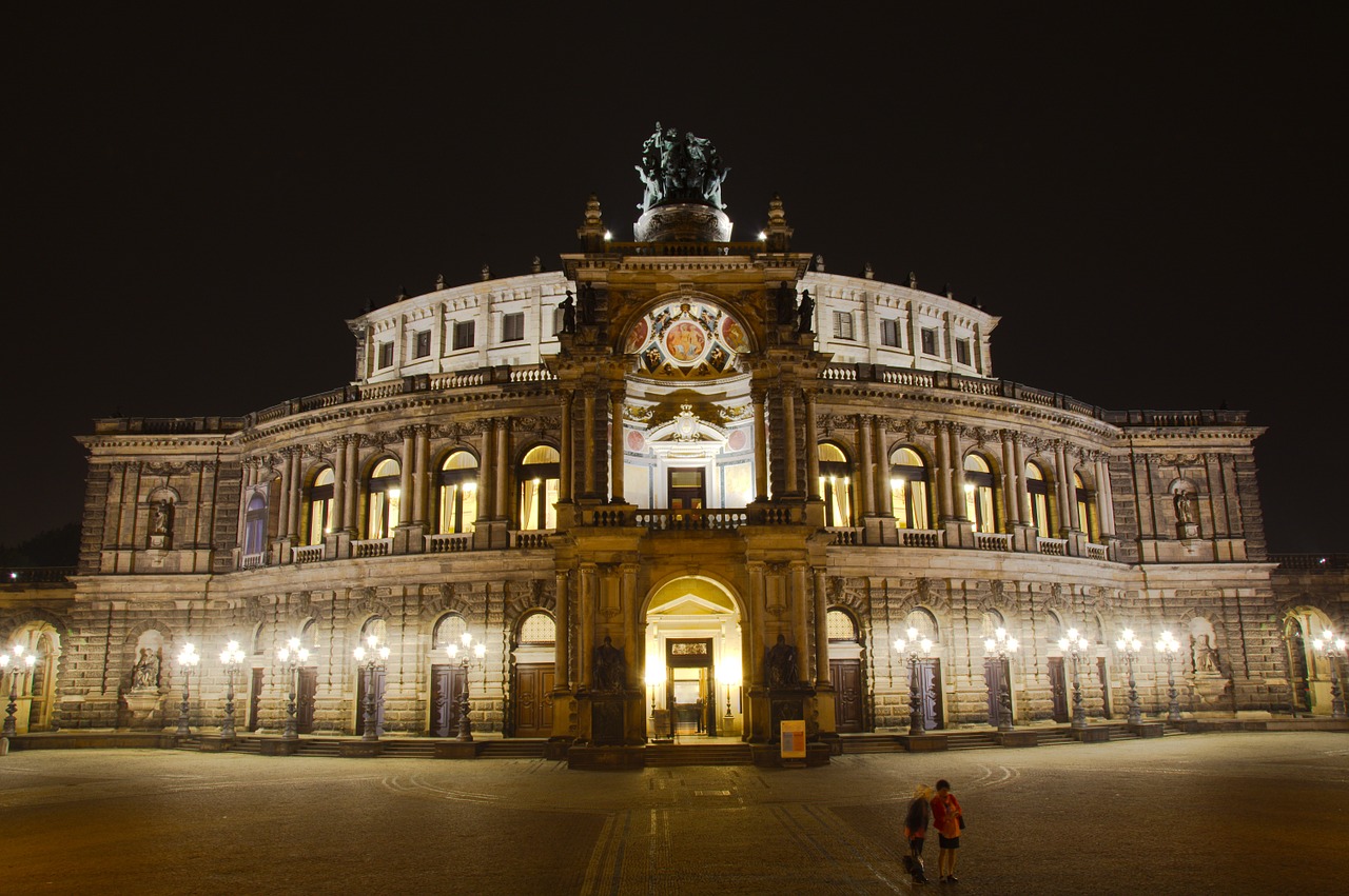 Semperoper, Drezdenas, Naktis, Vokietija, Istorija, Nemokamos Nuotraukos,  Nemokama Licenzija