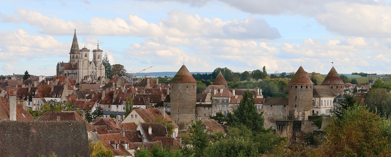 Semur Auxois, Miestas, Burgundija, Bažnyčia, Pilis, Važiuoklės, Namai, Yonne, Stogai, Nemokamos Nuotraukos