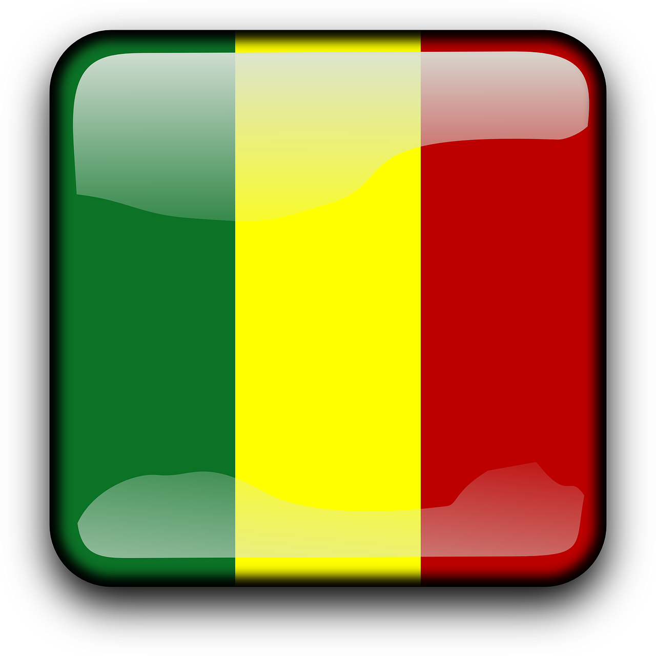 Senegalas, Vėliava, Šalis, Tautybė, Kvadratas, Mygtukas, Blizgus, Nemokama Vektorinė Grafika, Nemokamos Nuotraukos,  Nemokama Licenzija