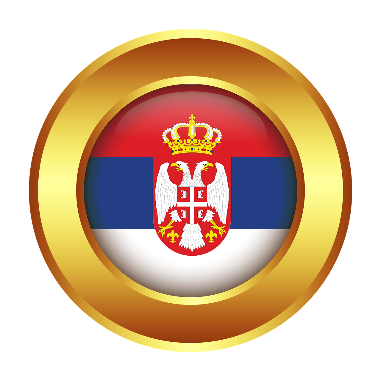 Serbija, Vėliava, Tauta, Galia, Simbolika, Serbų Herbas, Standartas, Auksas, Medalis, Apdaila
