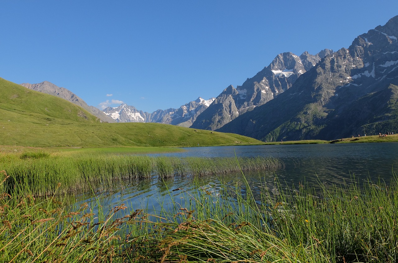 Serre-Chevalier, Ežeras, Kalnas, Vasara, Alpės, France, Aukštas Kalnas, Kraštovaizdis, Gamta, Žygiai