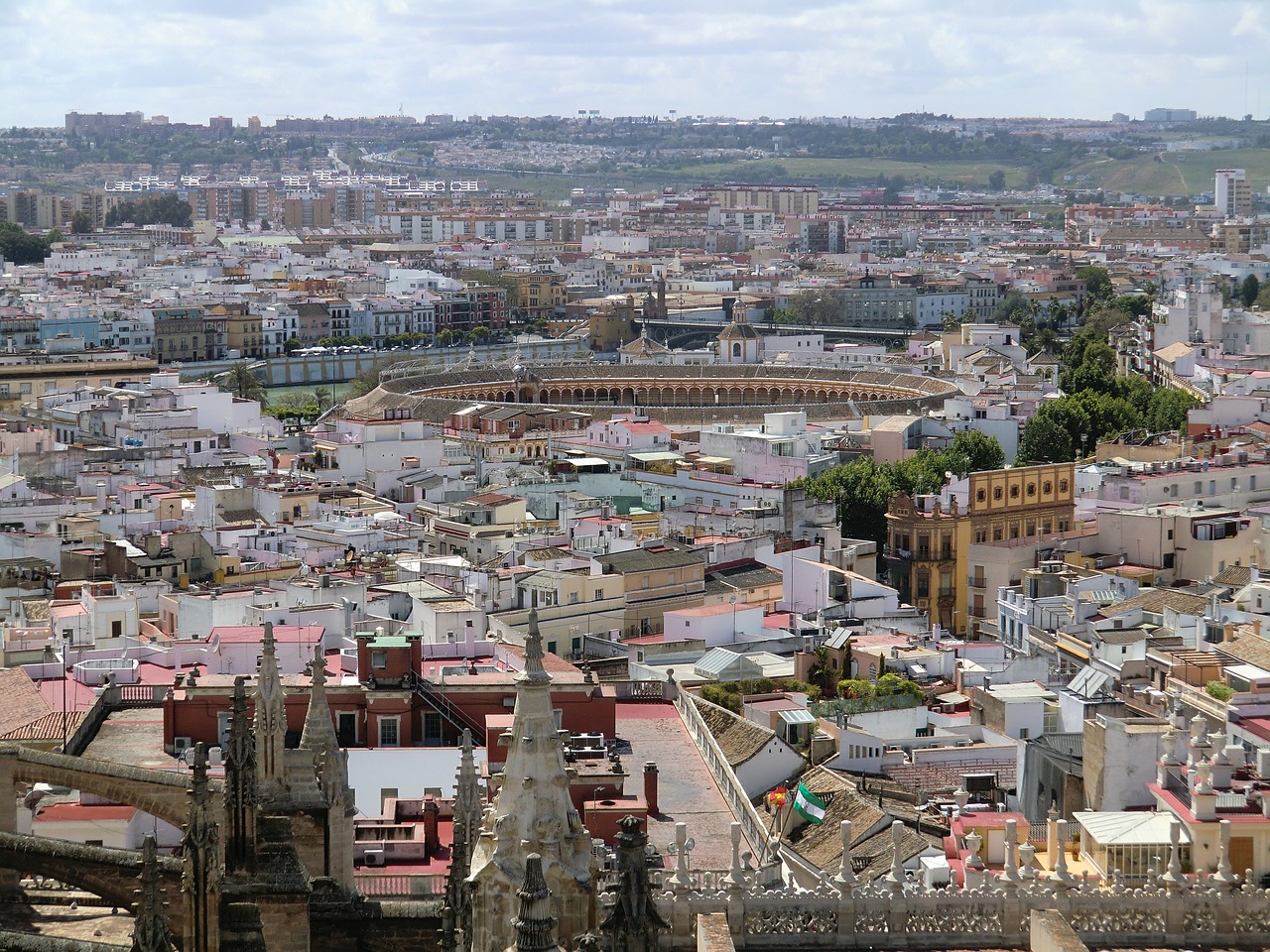 Sevilla, Miestas, Senas, Vaizdas, Architektūra, Europa, Pastatas, Kelionė, Orientyras, Miesto Panorama