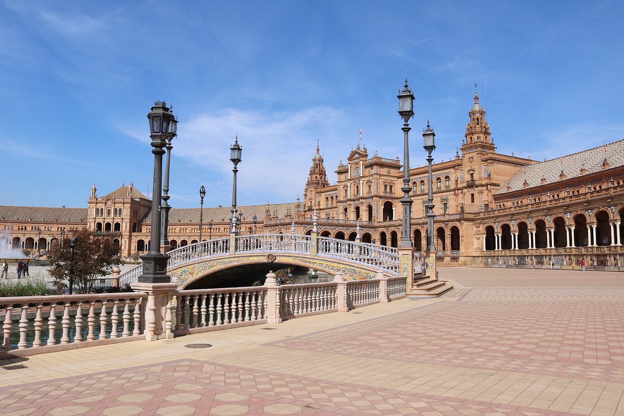 Sevilija, Plaza De España, Istoriškai, Andalūzija, Ispanija, Lankytinos Vietos, Architektūra, Miestas, Mozaika, Plytelės