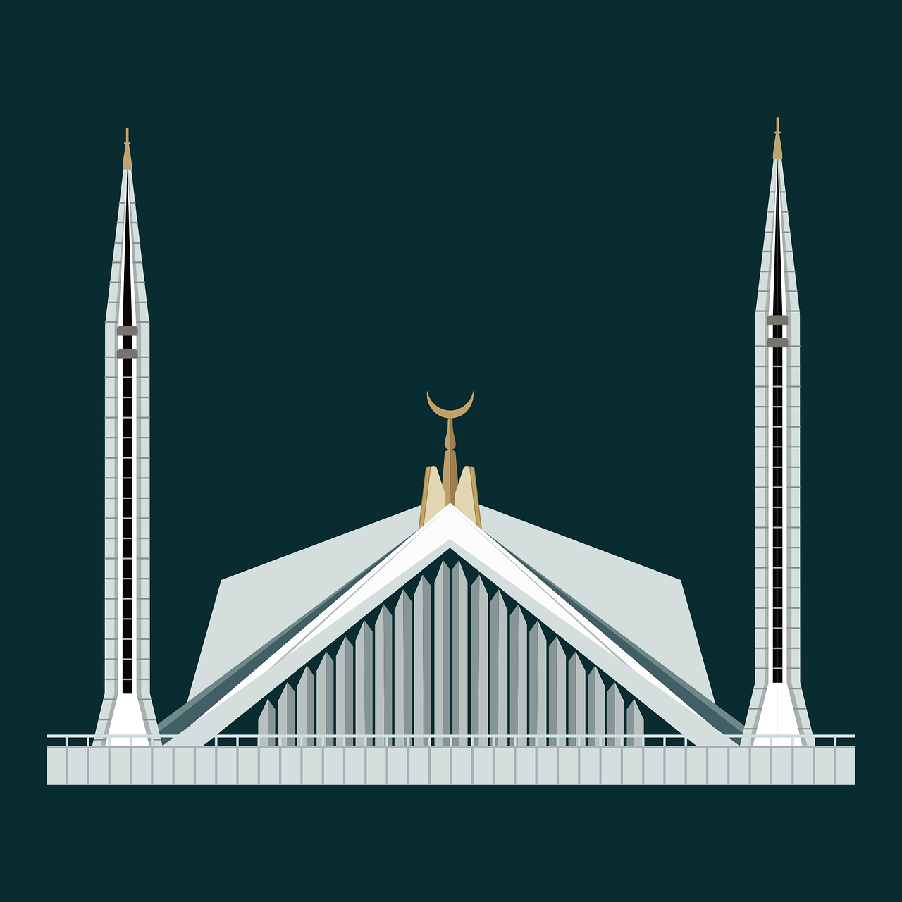 Shah Faisal Masjid,  Islamabadas,  Pakistane,  Margalla Kalvos,  Islamic Architechture,  Saudo Karalius Faisal,  Architektūra,  Mečetė,  Masjid,  Faisal