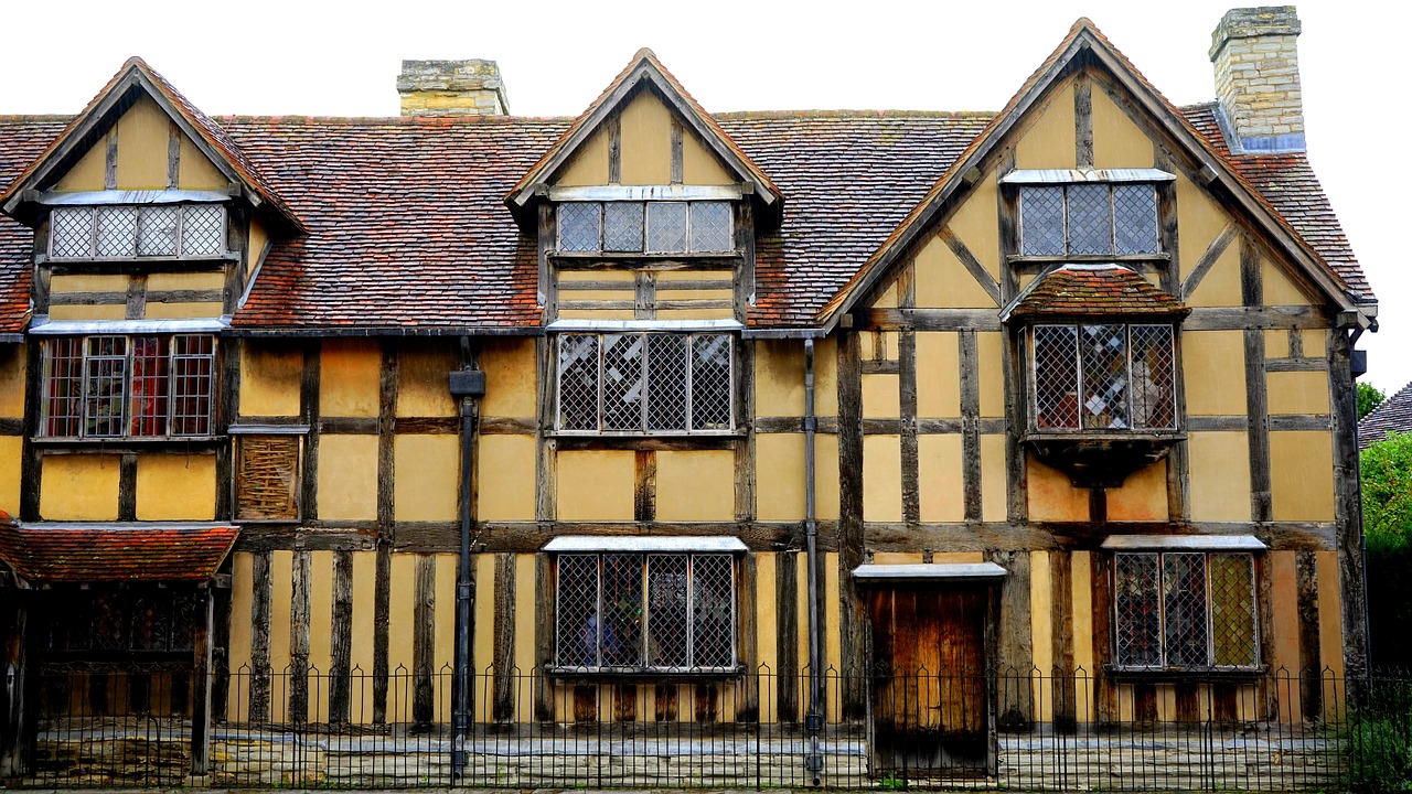 Šekspyras, Namas, Architektūra, Pastatas, Orientyras, Viduramžių, Žinomas, Warwickshire, Stratford, Uk