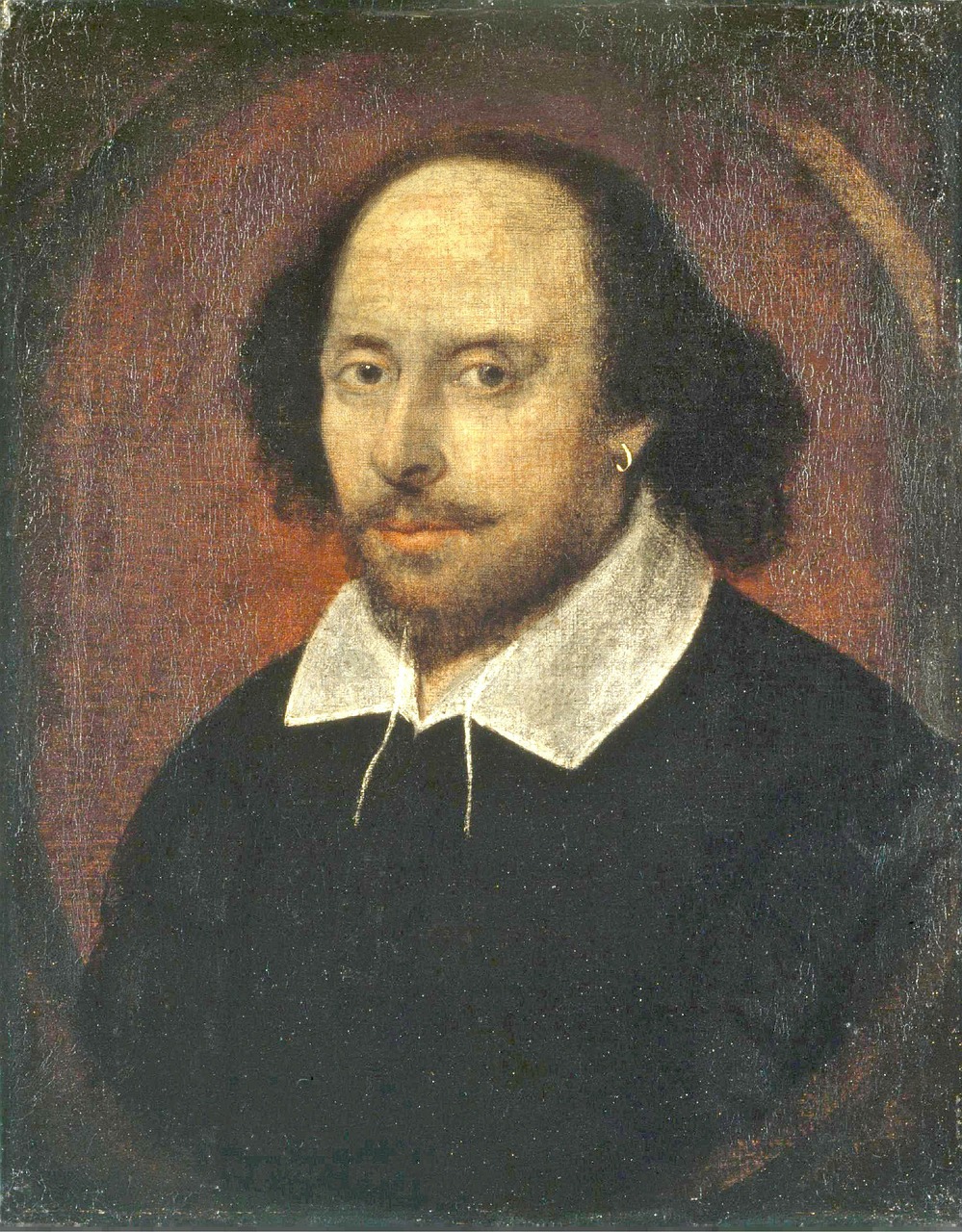 Šekspyras, Poetas, Rašytojas, Autorius, Tapyba Aliejiniais Dažais, Portretas, Vyras, 1610, Drobė, Meno Kūriniai