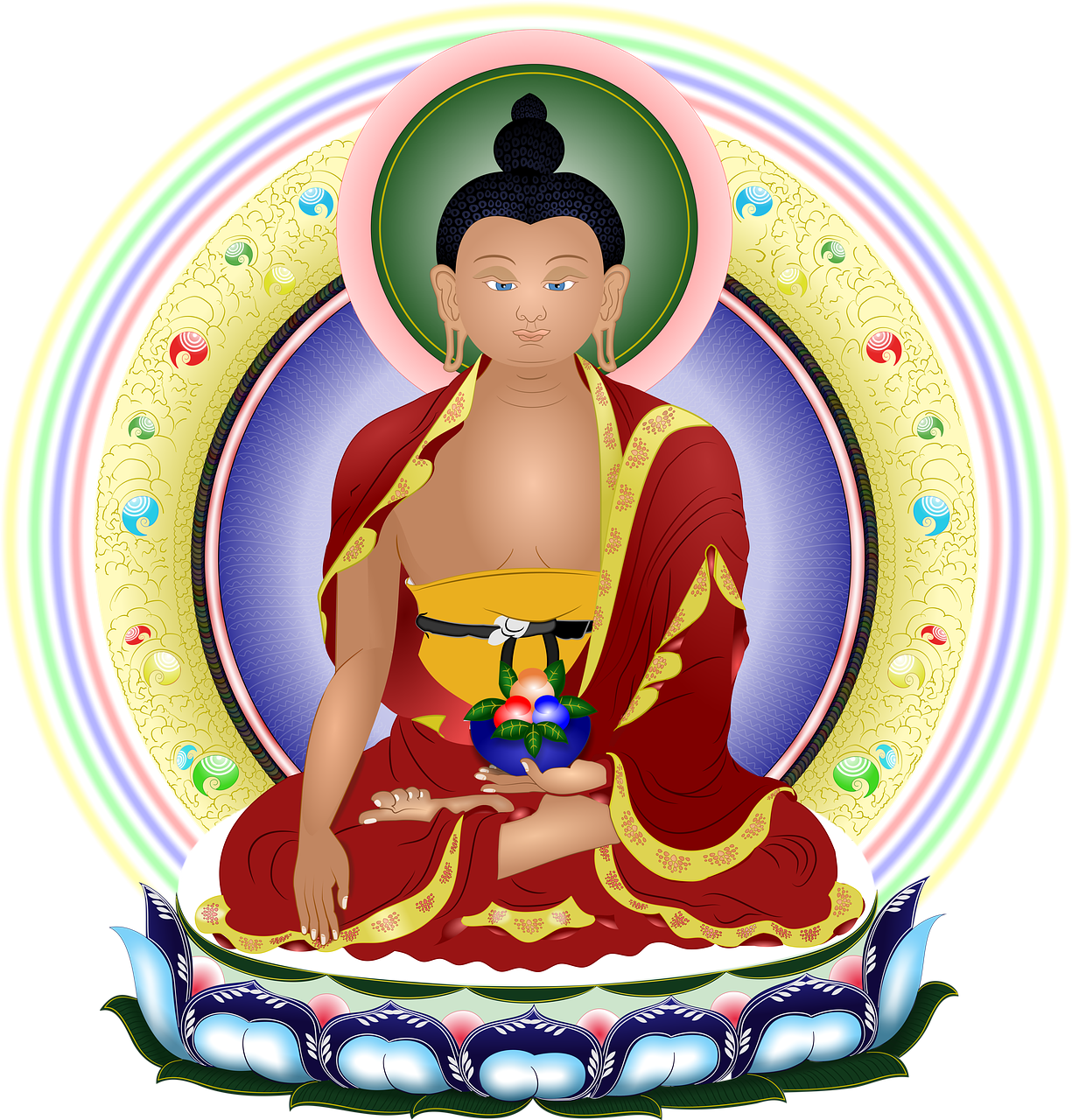 Shakyamuni,  Buda,  Budizmas,  Religija,  Asija,  Tibetietis,  Thangka,  Senovės,  Šventykla,  Simbolis