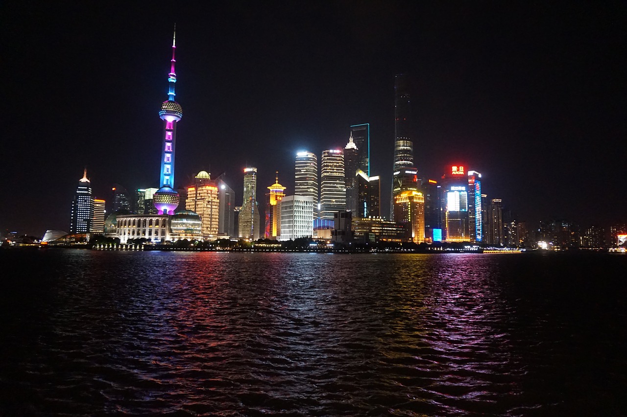 Šanchajus, Kinijos Liaudies Respublika, Naktinis Vaizdas, Nemokamos Nuotraukos,  Nemokama Licenzija