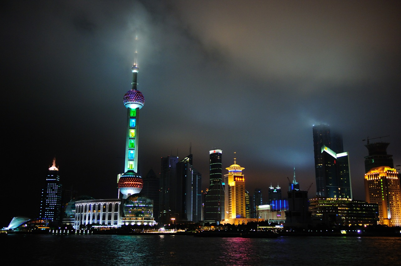 Šanchajus, Pudong, Naktinis Vaizdas, Nemokamos Nuotraukos,  Nemokama Licenzija