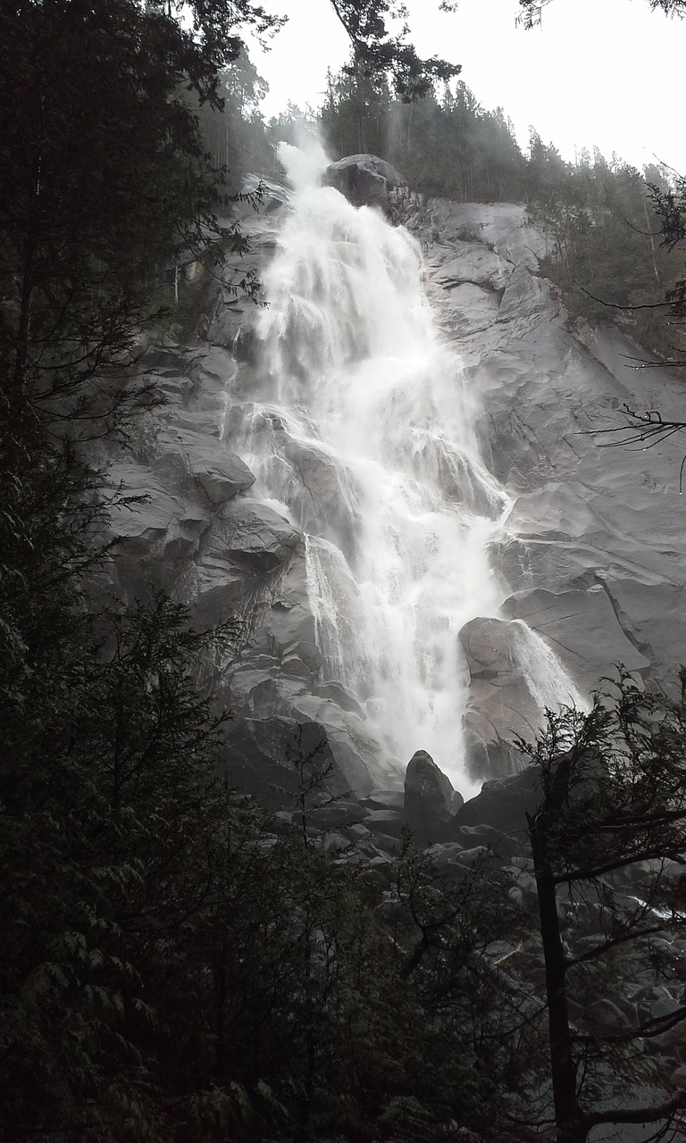 Shannon Falls, Britų Kolumbija, Skalauti, Akmenys, Krioklys, Parkas, Migla, Nemokamos Nuotraukos,  Nemokama Licenzija