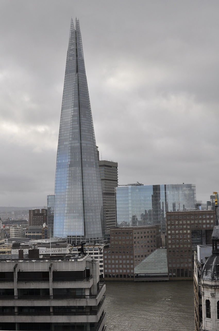 Shard, Londonas, Panorama, Miesto Panorama, Lietinga Diena, Nemokamos Nuotraukos,  Nemokama Licenzija