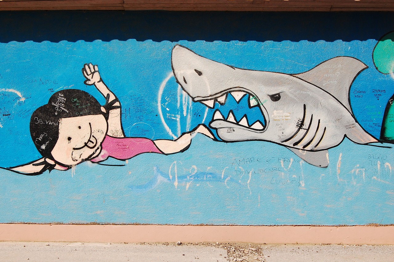 Ryklys, Grafiti, Italy, Nemokamos Nuotraukos,  Nemokama Licenzija